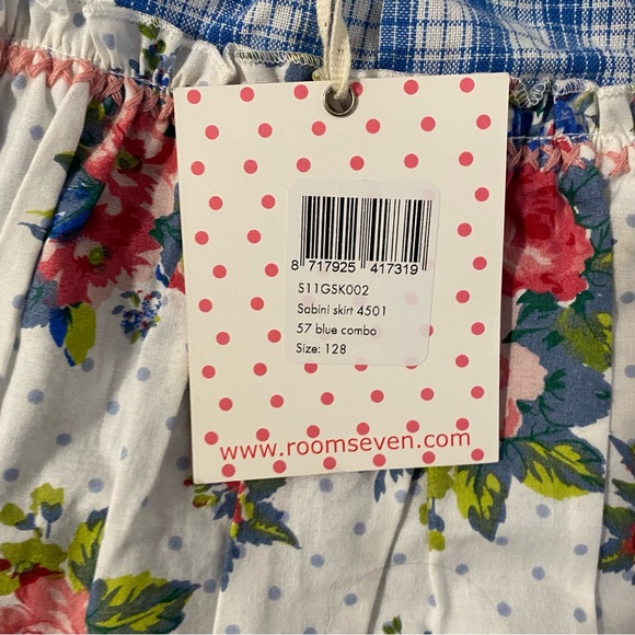 NWT Room Seven 100% Cotton Twirly Layered Skirt Size Girls 8 - Picture 6 of 10